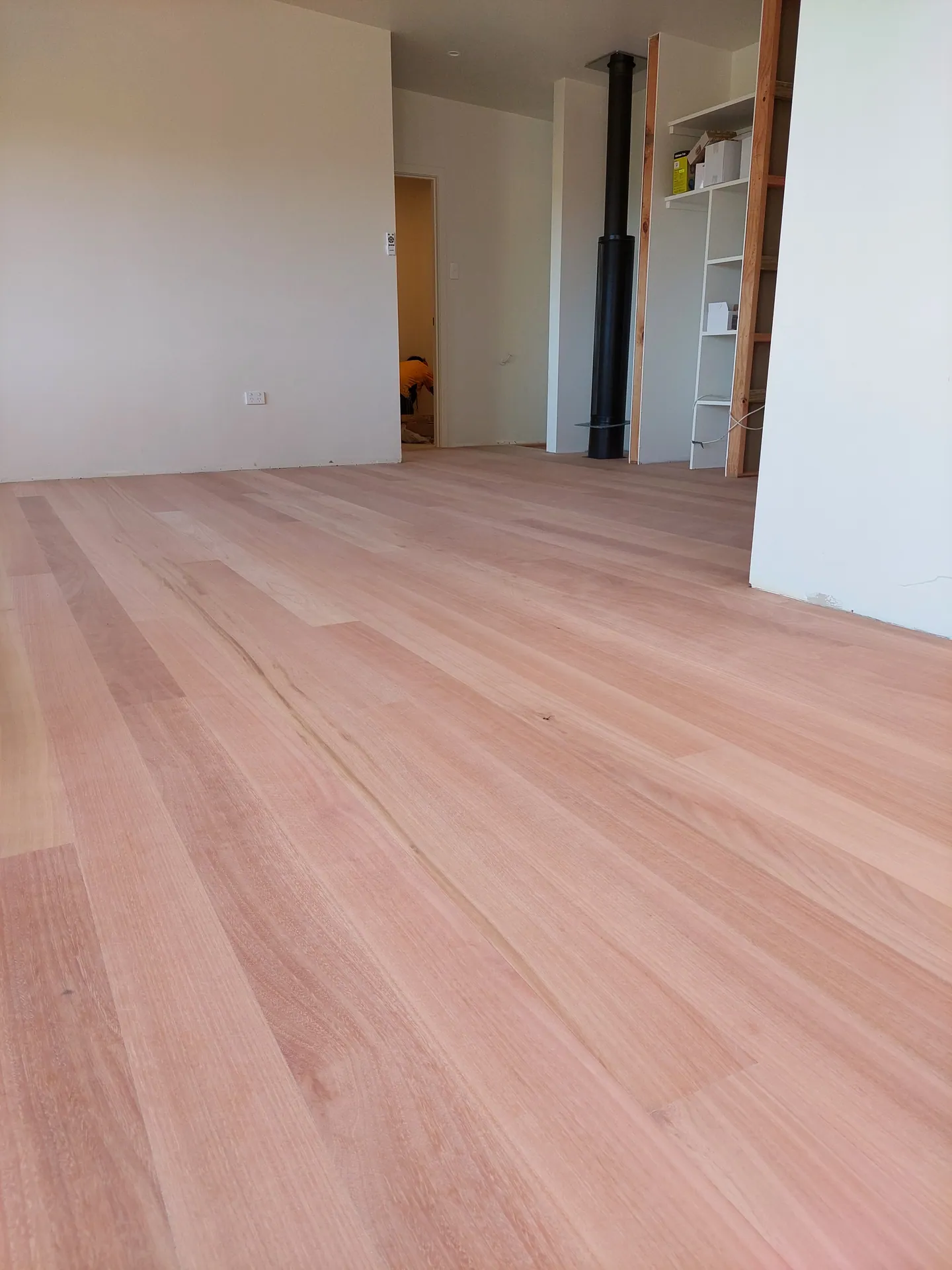 Freshly sanded native timber floor.
